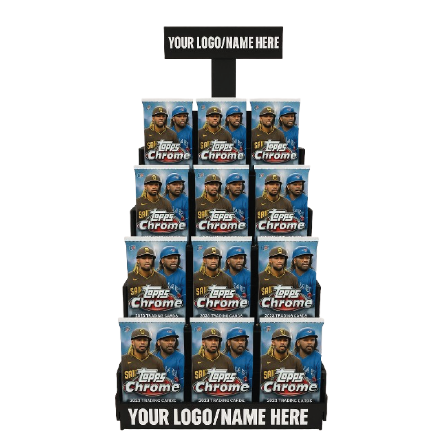 Trading Card Multi-Tier Display Stand - Customize With Your Brand or Logo!