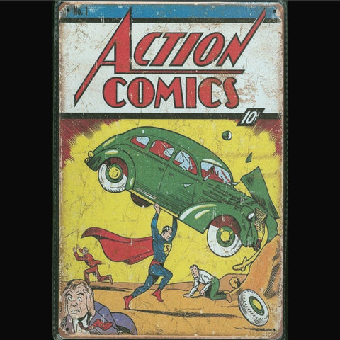 Vintage DC Tin Sign Action Comics #1