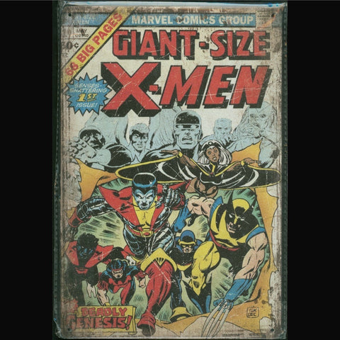 Vintage Marvel Tin Sign Giant Size X-Men 1