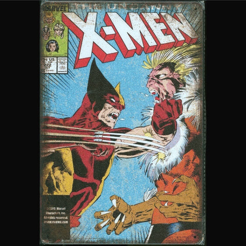 Vintage Marvel Tin Sign X-Men #222