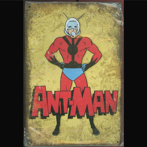 Vintage Marvel Tin Sign Ant Man