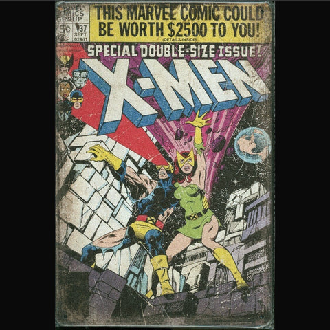 Vintage Marvel Tin Sign X-Men #137