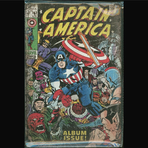 Vintage Marvel Tin Sign Captain America #112
