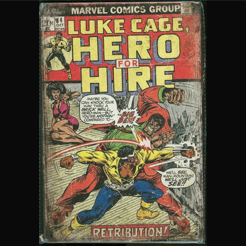 Vintage Marvel Tin Sign Luke Cage #14