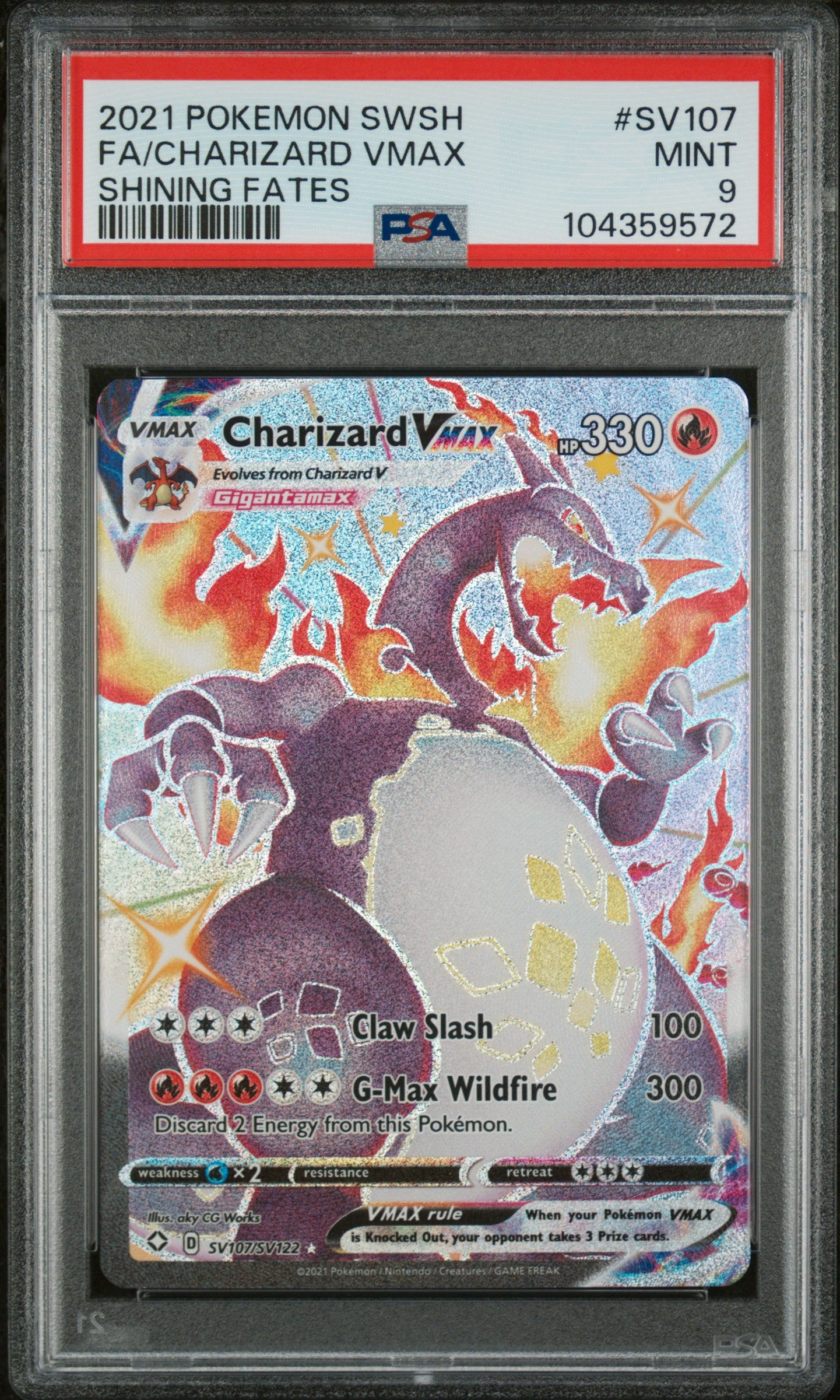 2021 Pokemon Sword & Shield Shining Fates Shining Fates SV107 Fa/Charizard Vmax