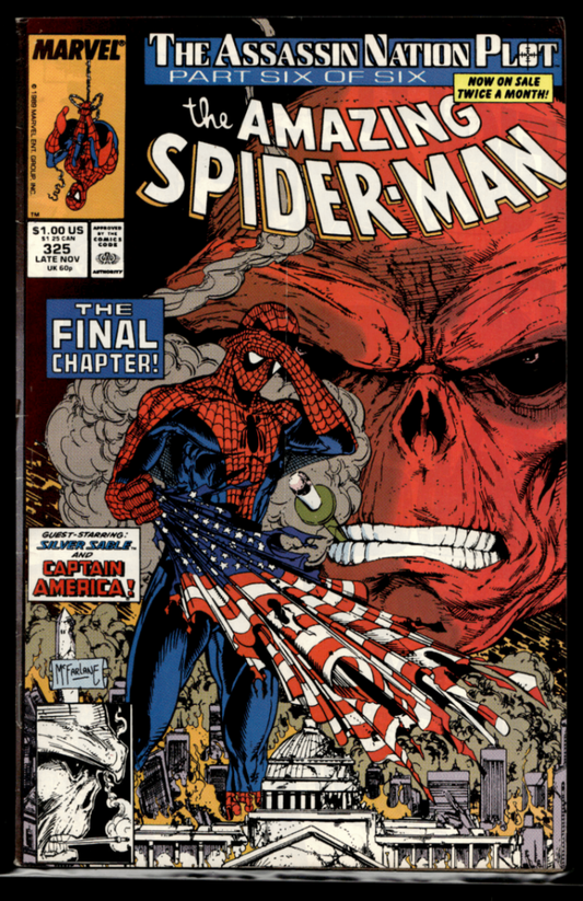 The Amazing SpiderMan #325 Marvel Todd McFarlane 1989 Red Skull0