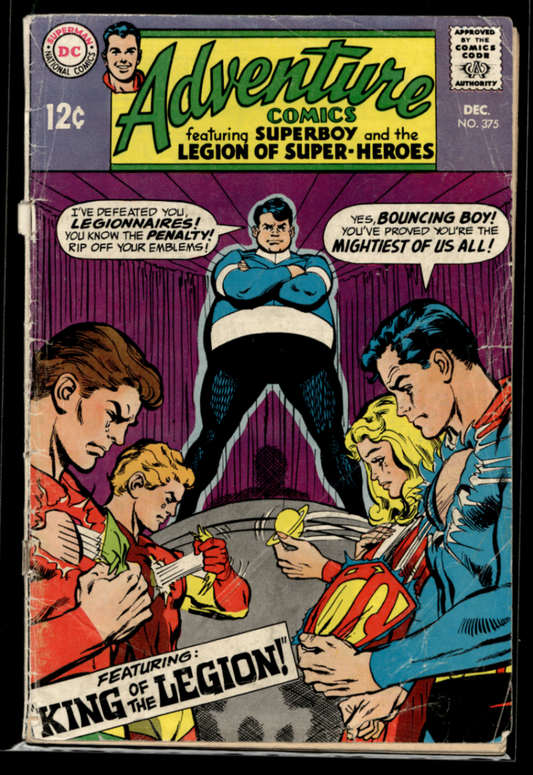 Adventure Comics #375 DC Comics Legion of SuperHeroes Silver Age 19680