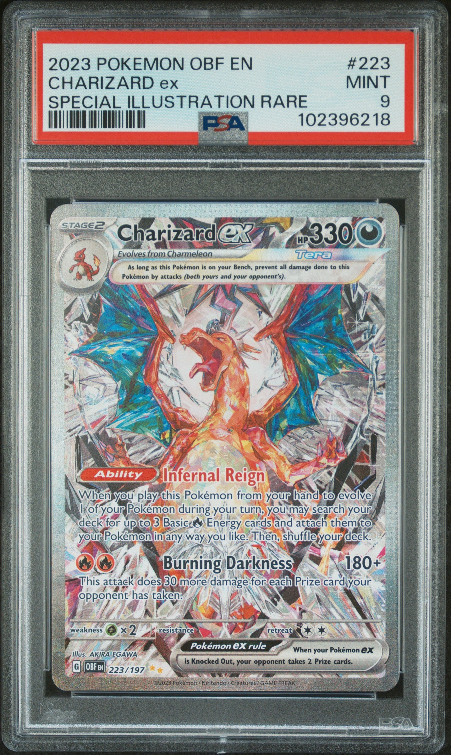 2023 Pokemon Obf En-Obsidian Flames Special Illustration Rare 223 Charizard Ex
