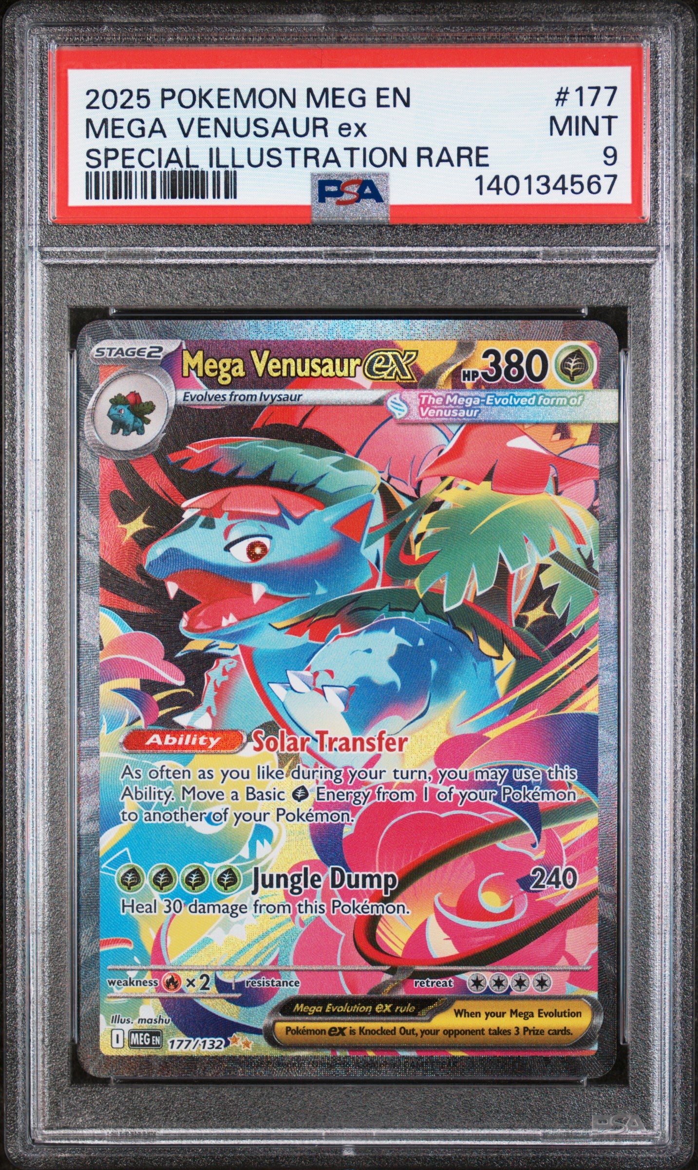 2025 Pokemon Meg En-Mega Evolution Special Illustration Rare 177 Mega Venusaur Ex