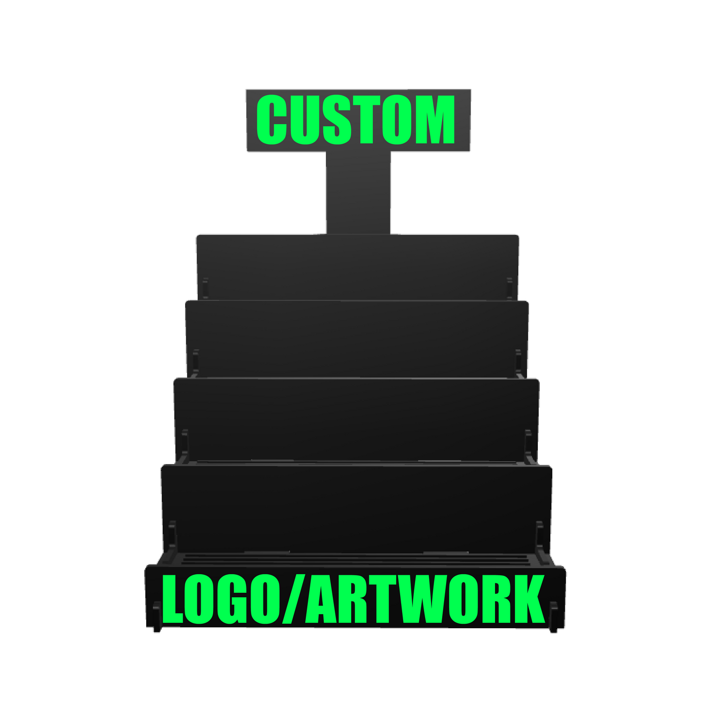Sports/Trading Card Multi-Tier Custom Display Stand - Customize With Your Brand or Logo!