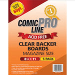 Comic Book Clear Boards - Comic Pro Line 5 Count