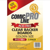 Comic Book Clear Boards - Comic Pro Line 5 Count